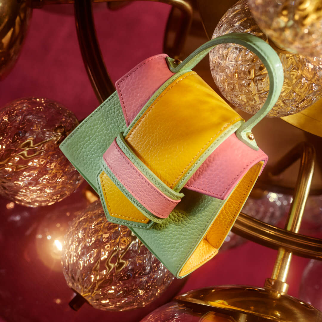 Bag on chandelier